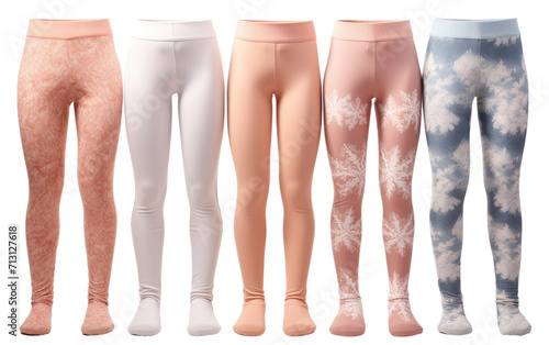 Fleece Lined Leggings Variety Chic on Transparent Background