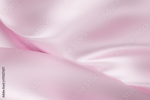 Wedding pink fabric silk luxury smooth waving cloth soft background. Abstract wavy satin pastel color for elegant design wallpaper.