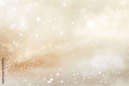 Glimmering golden bokeh on a creamy background, ideal for festive occasions, luxury branding, soft-focus backdrops, or elegant event invitations. Nude gradient.