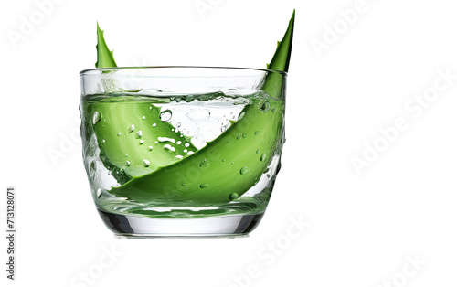 Hydrating Aloe Drink on Transparent background