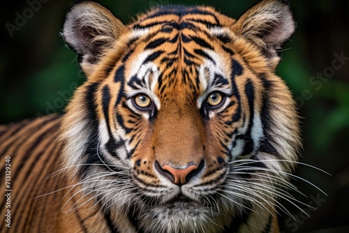 tiger portrait close up wildlife animal