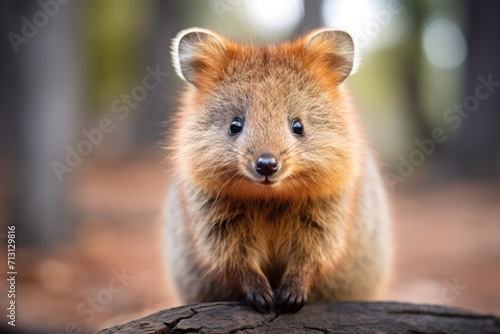 cute quokka portrait close up wildlife animal