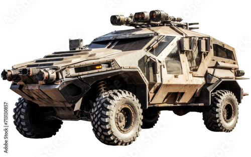 Tactical Armored Vehicle on Transparent background