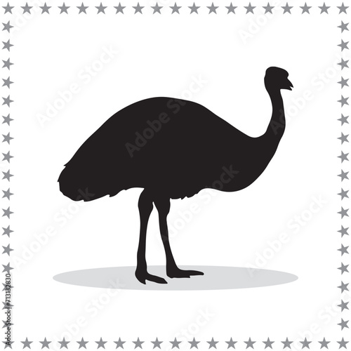 Emu Silhouette, Emu Vector Silhouette, Emu Free Silhouette, Emu Silhouette Vector, Emu, Emu icon, 