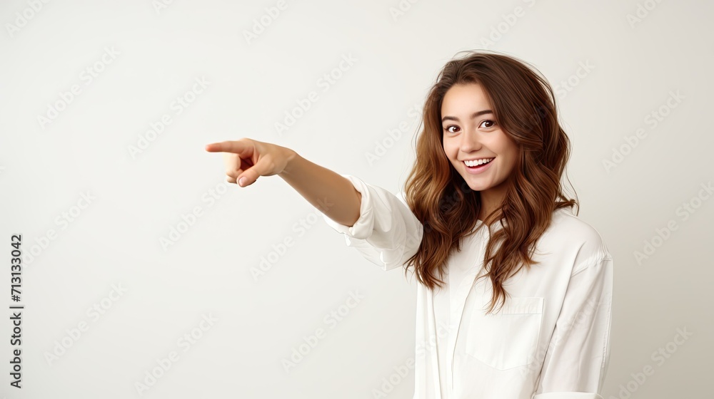 woman pointing at something woman pointing at something