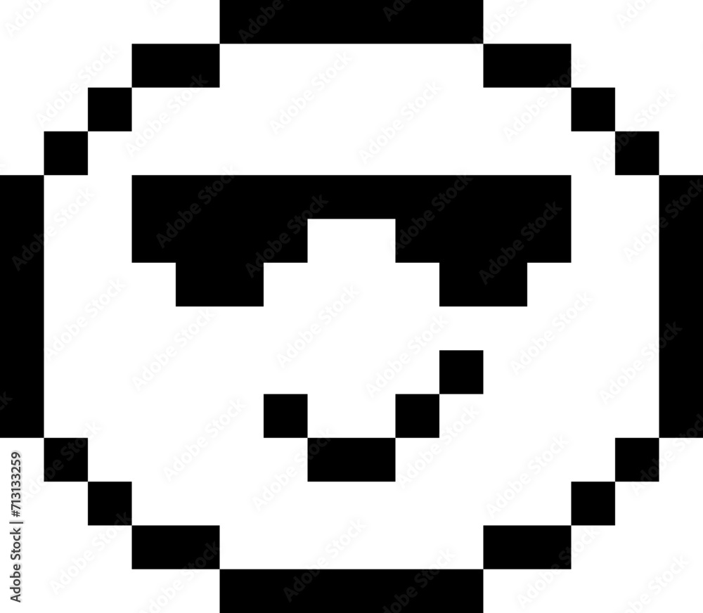 cool emotin sunglasses pixel emoji outline cool emotin sunglasses pixel emoji outline