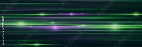  Beautiful flash, glow and spark. Special effect of lines and speed. The magic of moving fast laser beams, horizontal light beams. Abstract glowing background.