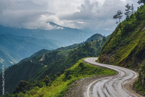 trip on a bicycle or motorcycle through picturesque mountain serpentines and panoramic roads. © Shami