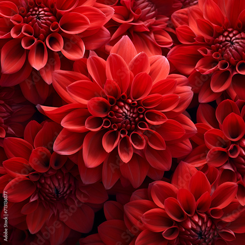 Beautiful red dahlia flowers. Floral background. Nature.