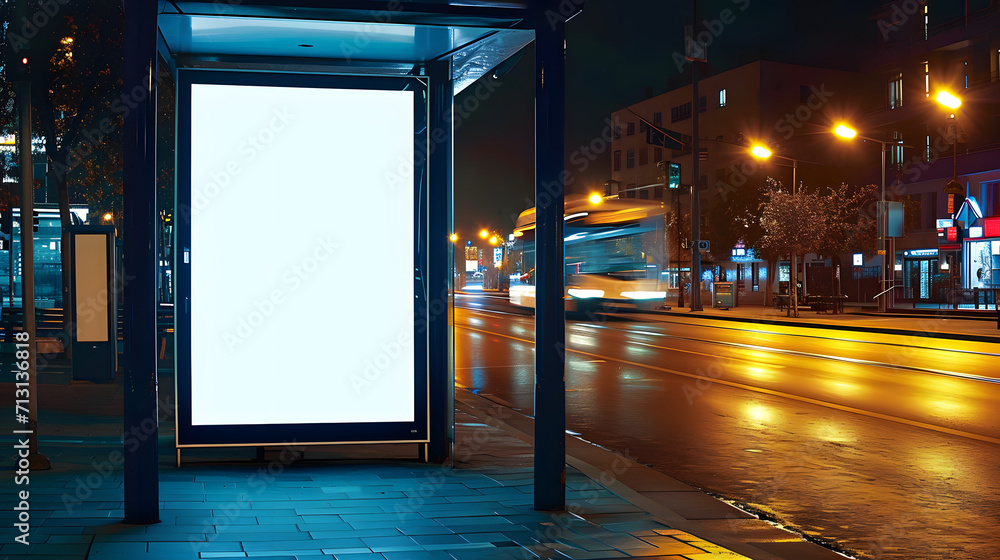 Bus stop advertising billboard
