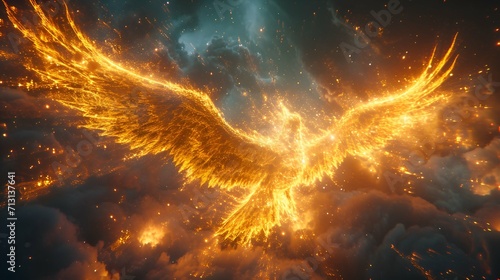 Digital phoenix rising from the ashes of code. ©      Zeeshu   