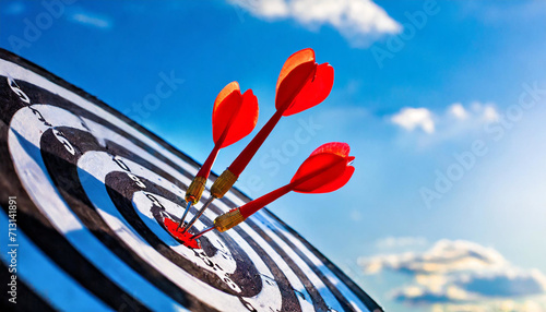 dart on target,flower, sky, vector, illustration, spring, nature, tulip,  #713141891