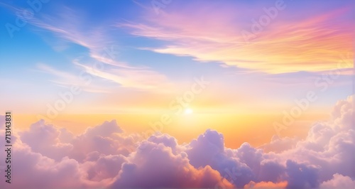 Heavenly sky Sunset clouds abstract