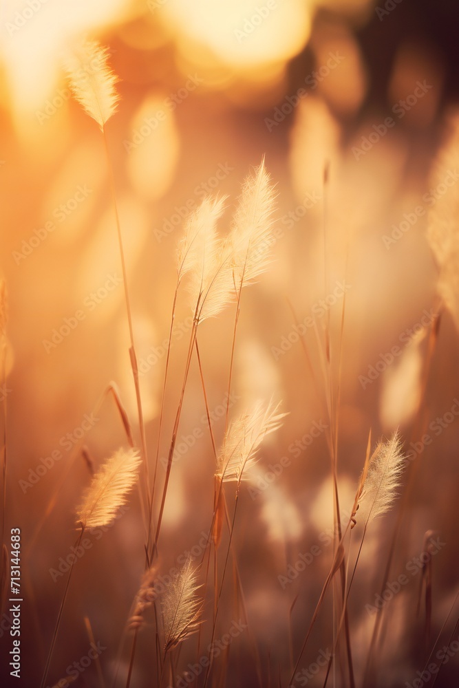 Wild grass in the forest at sunset. A picturesque field of tall grass with the sun shining. Wild grass in the forest at sunset. A picturesque field of tall grass with the sun shining.