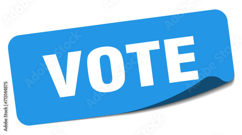 vote sticker. vote label