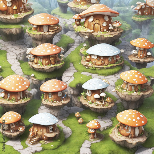Cute Mushroom house Clipart