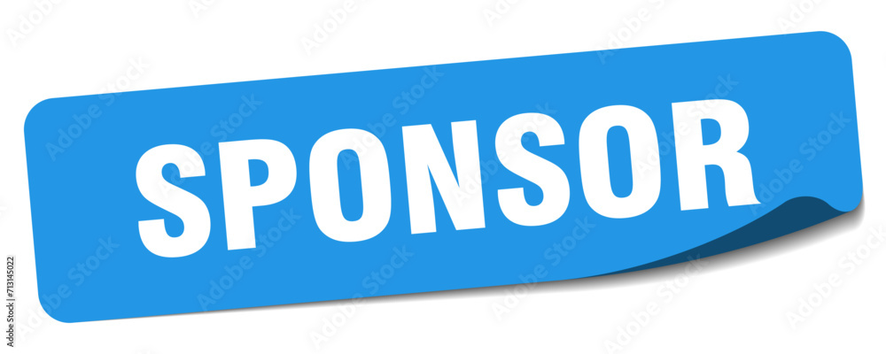 sponsor sticker. sponsor label sponsor sticker. sponsor label