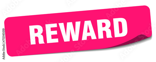 reward sticker. reward label