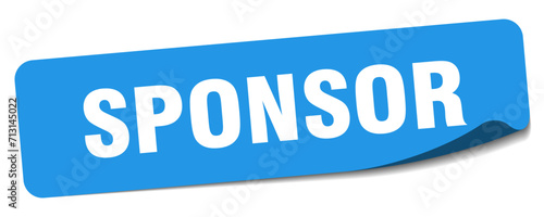 sponsor sticker. sponsor label