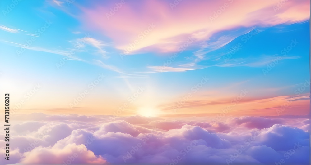 Heavenly sky Sunset clouds abstractHeavenly sky Sunset clouds abstract