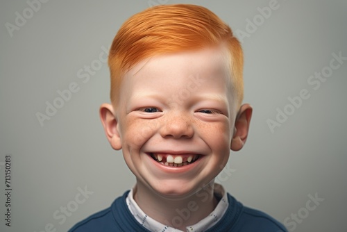 child in a dimpled smile headshot photo