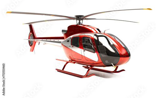 Whirling Helicopter on Transparent Background