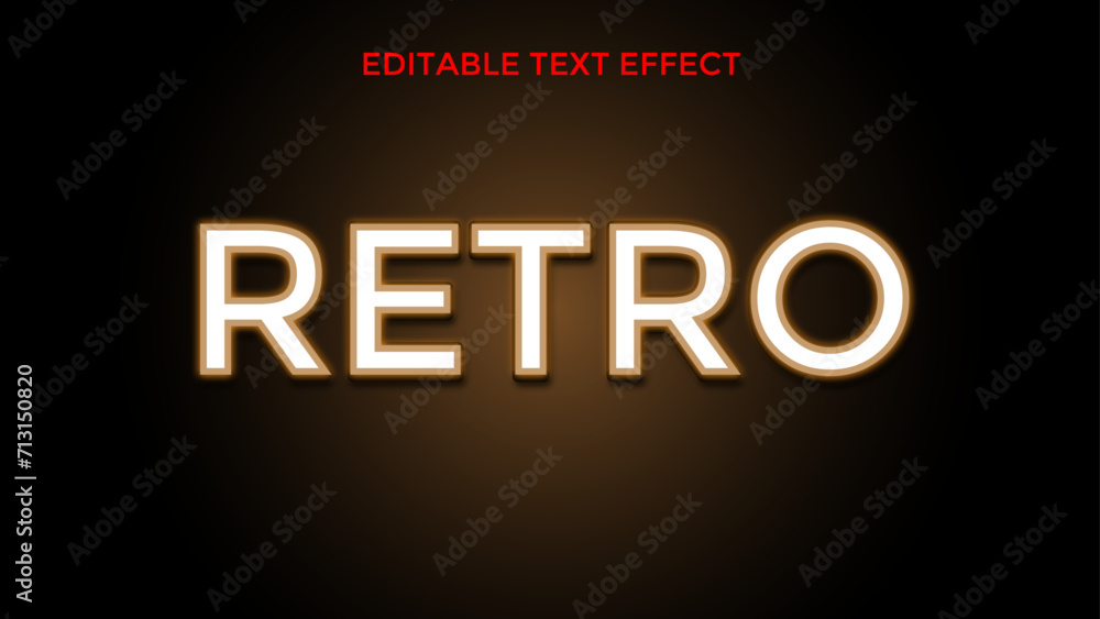  editable text effect retro text effect style.
