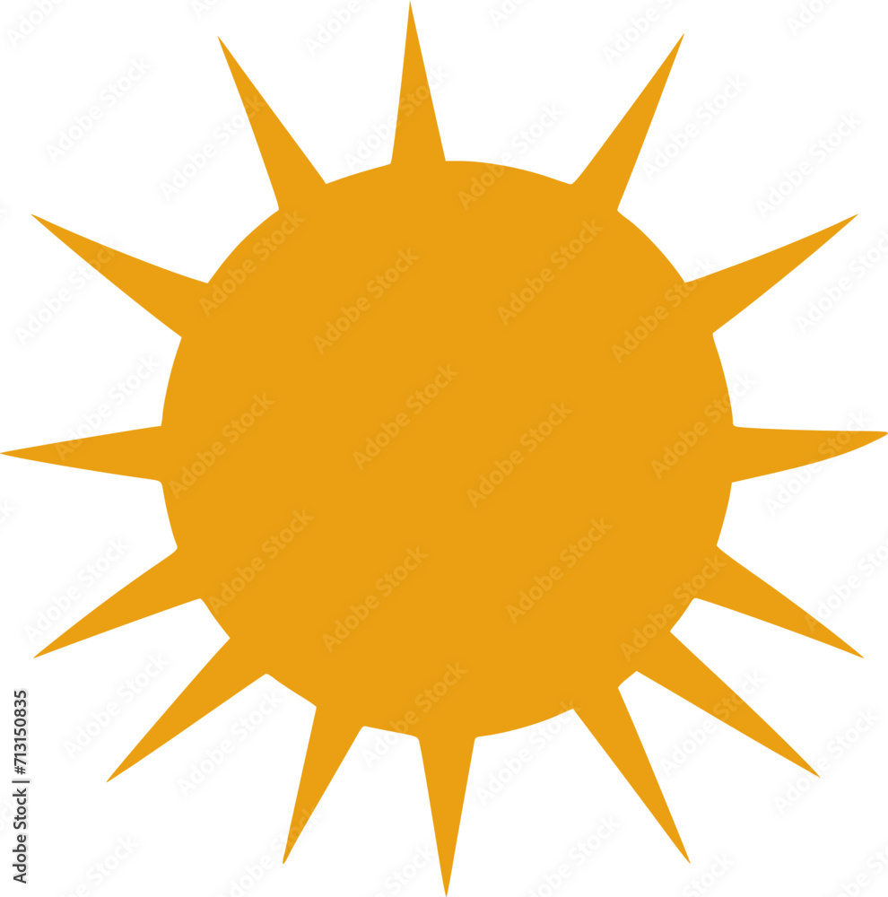 Sun silhouette icon illustration. Sun sign design element. Sun silhouette icon illustration. Sun sign design element.