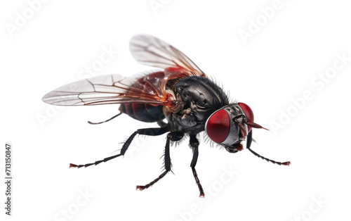 Buzzing Housefly on Transparent Background