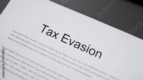 Tax Evasion Crime. Offshore Business