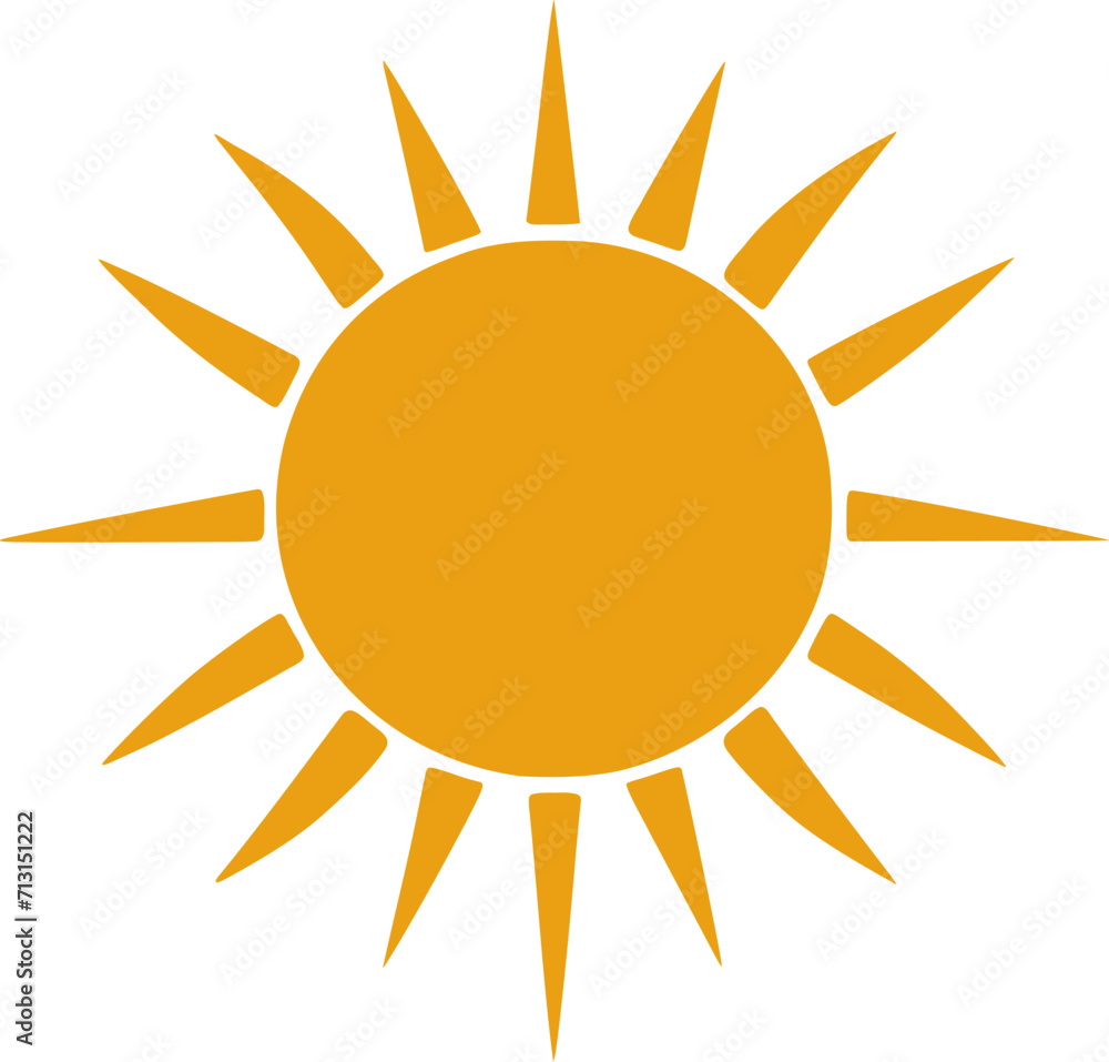 Sun silhouette icon illustration. Sun sign design element. Sun silhouette icon illustration. Sun sign design element.