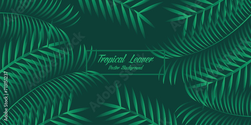 Green tropical leaves background