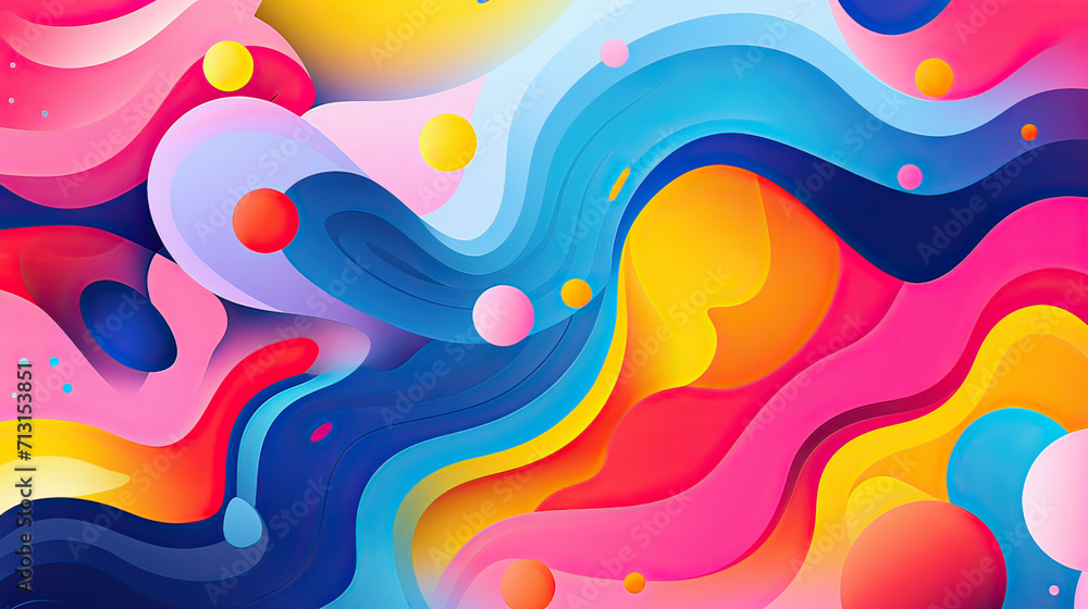 Bright Spots in abstract backgrounds, utilizing vivid colors, energetic patterns, and a sense of movement Ai Generative