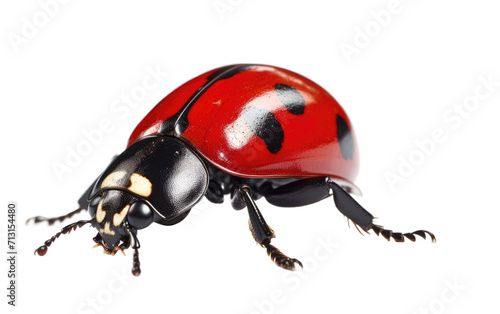 Playful Ladybug on Transparent Background