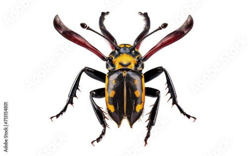 Majestic Longhorn Beetle on Transparent Background