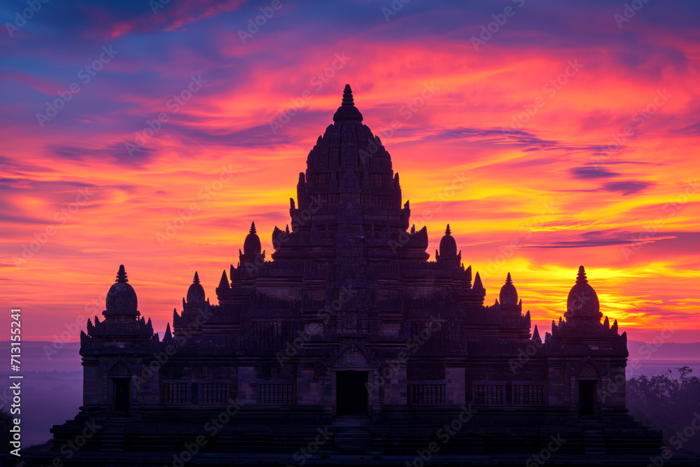 Ancient Temple at Twilight
