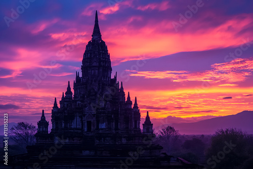Ancient Temple at Twilight
