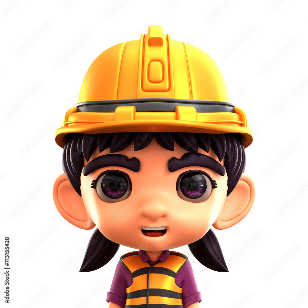 Female Worker 3D Avatar Illustration Female Worker 3D Avatar Illustration