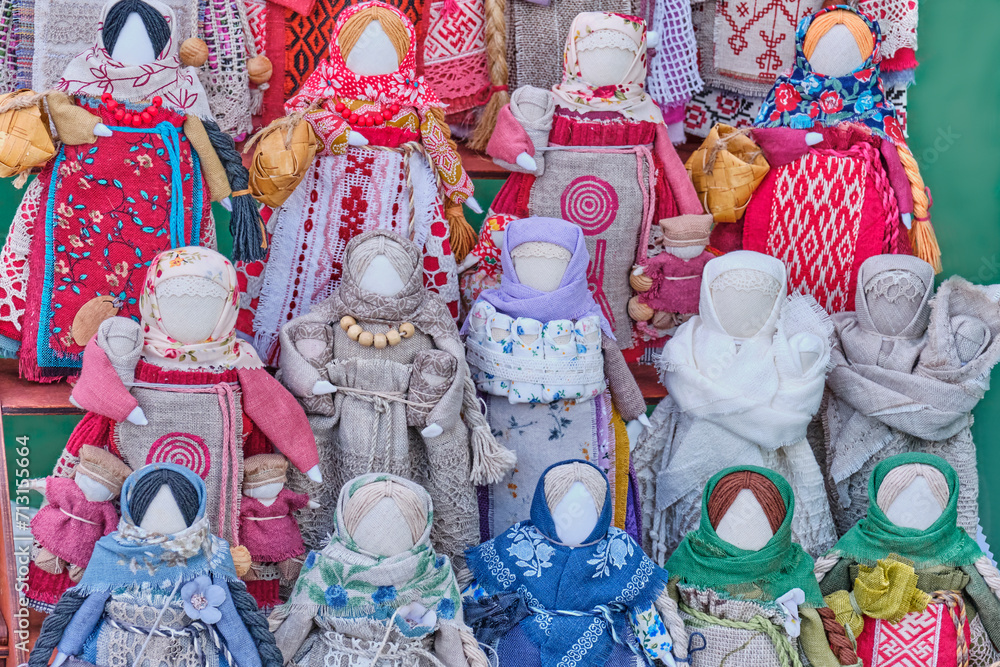 Slavic rag dolls, mascots in heathen traditions, including dolls amulets for happy motherhood.