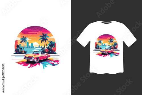 Premium T-shirt  with beach vibe.