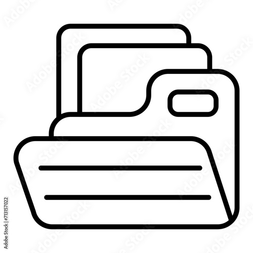 folder line icon