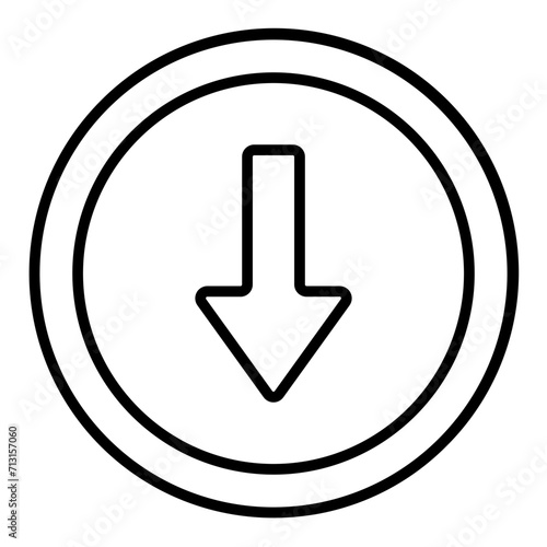 arrowdown line icon