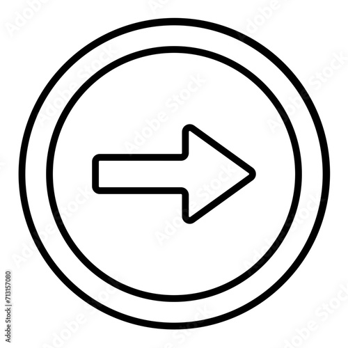arrowright line icon