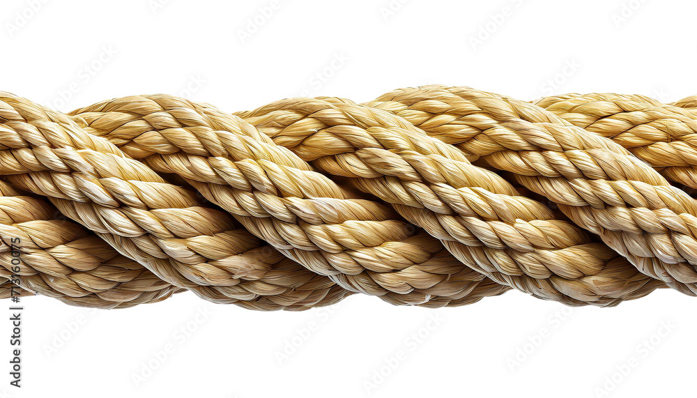 Straight rope Isolated on Transparent Background. Straight rope Isolated on Transparent Background.