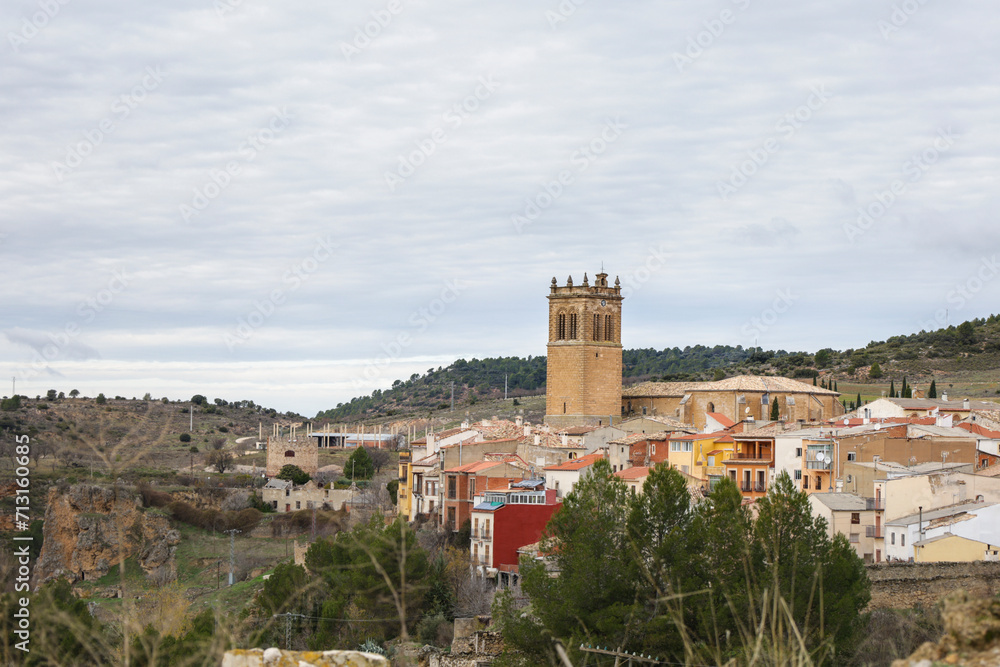 Beautiful views of The historic town of Priego in Cuenca region