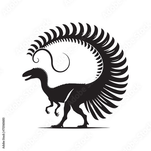 Silhouetted Epochs: Dinosaur Silhouette Collection Echoing the Passage of Geological Eras - Dinosaur Illustration - Wild Animal Vector
