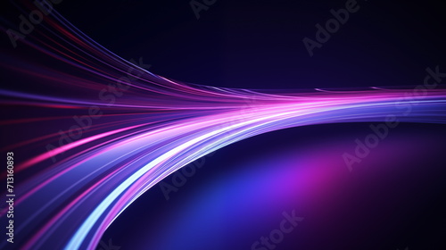 Neon violet,purple lines on black background. design for background, banner and wallpaper. Generated AI