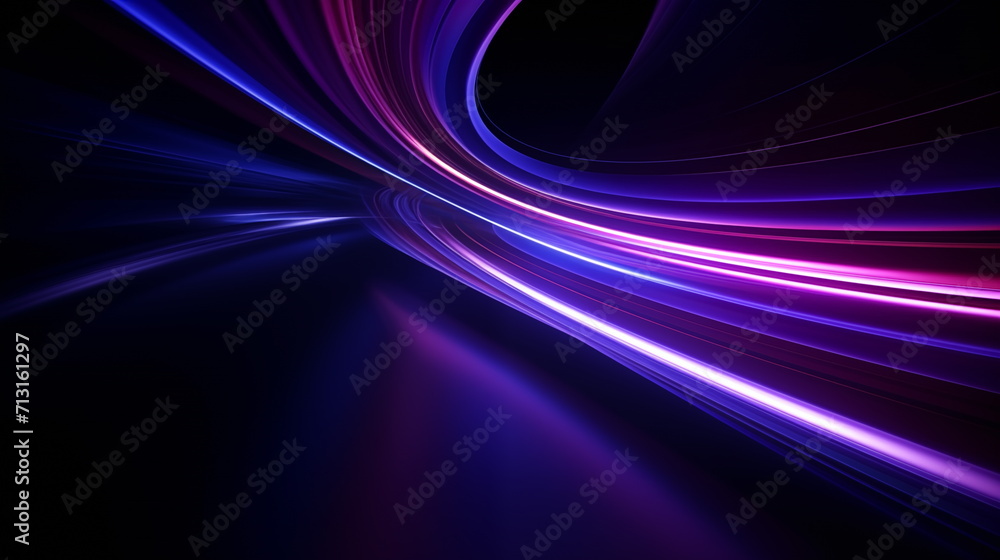 Neon violet,purple lines on black background. design for background, banner and wallpaper. Generated AI Neon violet,purple lines on black background. design for background, banner and wallpaper. Generated AI