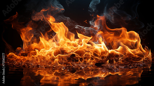 Aqueous Fire: Flames Dancing on Water