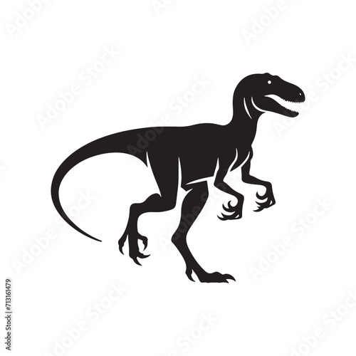 Fossilized Forms  Dinosaur Illustration - Wild Animal Vector - Monster Reptile Silhouette Set Showcasing the Fossilized Beauty of Extinct Creatures in Silhouette 